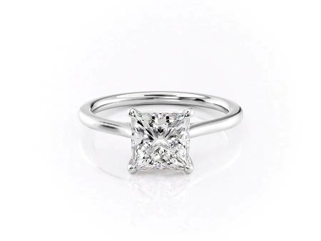 The Lexie Set With A 1 Carat Princess Lab Diamond on Sale