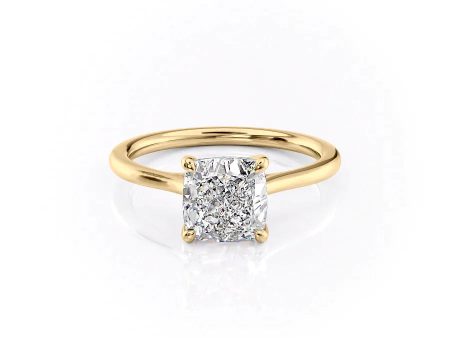 The Lexie Set With A 2 Carat Cushion Lab Diamond on Sale