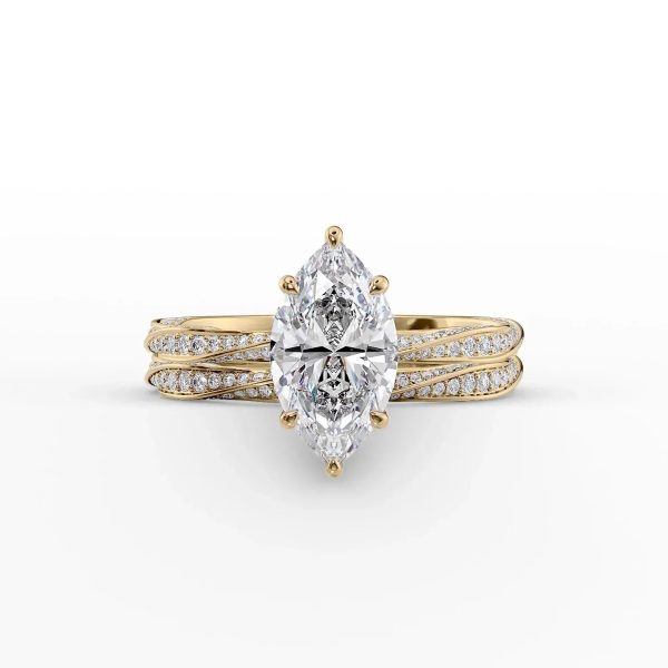 The Caroline Set With A 2 Carat Marquise Lab Diamond Fashion