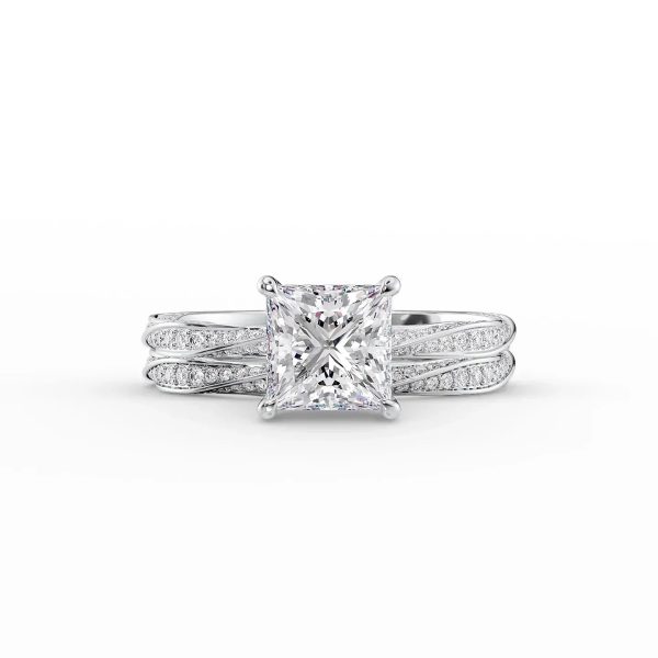 The Caroline Set With A 2 Carat Princess Lab Diamond Online