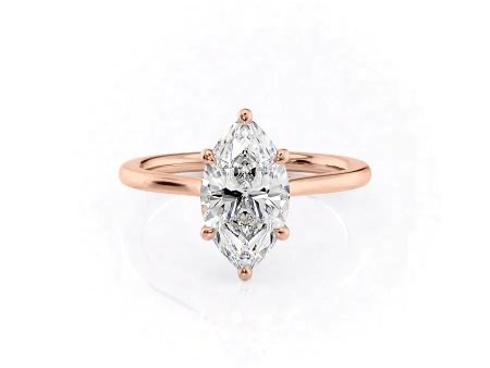 The Lexie Set With A 2.5 Carat Marquise Lab Diamond Online Sale