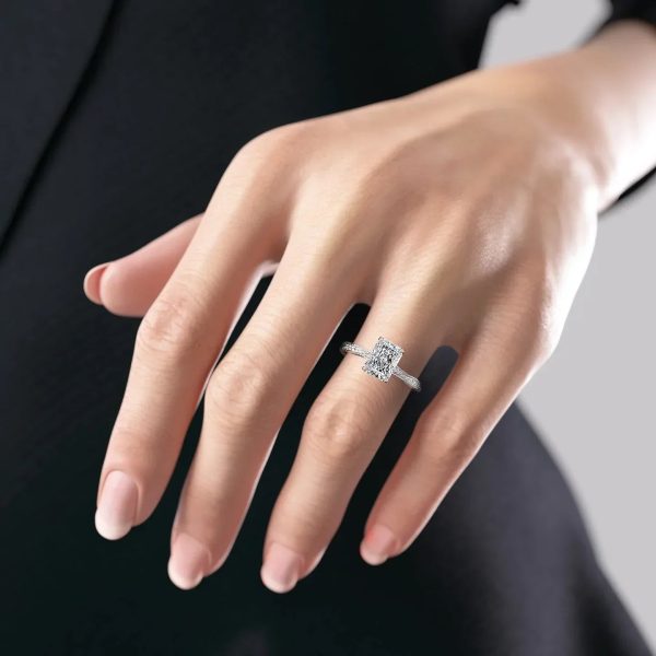 The Caroline Set With A 2 Carat Radiant Lab Diamond Hot on Sale