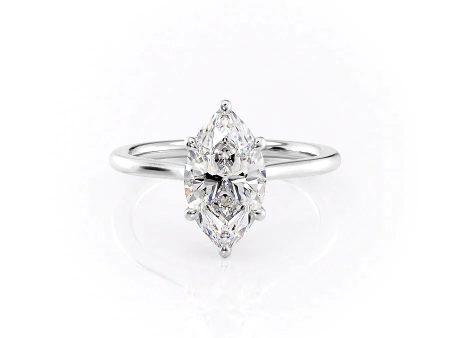 The Lexie Set With A 3 Carat Marquise Lab Diamond For Cheap