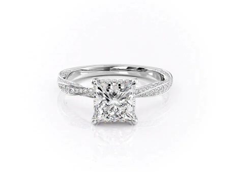 The Caroline Set With A 2 Carat Princess Lab Diamond Online