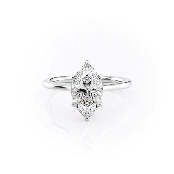 The Lexie Set With A 1.5 Carat Marquise Lab Diamond Hot on Sale