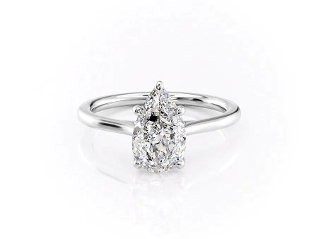 The Lexie Set With A 2 Carat Pear Lab Diamond on Sale