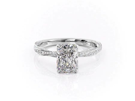 The Caroline Set With A 2 Carat Radiant Lab Diamond Hot on Sale