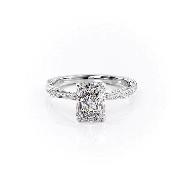 The Caroline Set With A 2 Carat Radiant Lab Diamond Hot on Sale