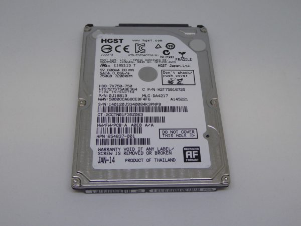 Notebook Festplatte 750GB-7200U min 2,5  SATA2 3GB s HGST Neu bulk Online now