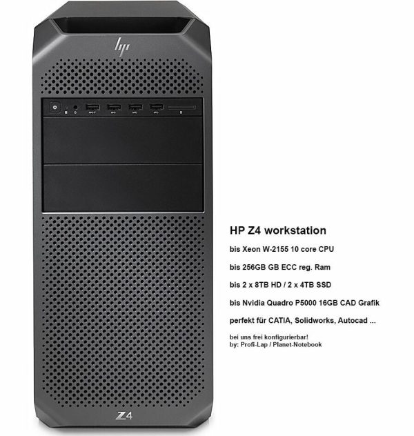 HP Z4 G4 Tower 11R06EA Xeon W-2245 128GB 512GB-SSD +2TB Quad RTX6000 Linux 3J.G. Online Sale