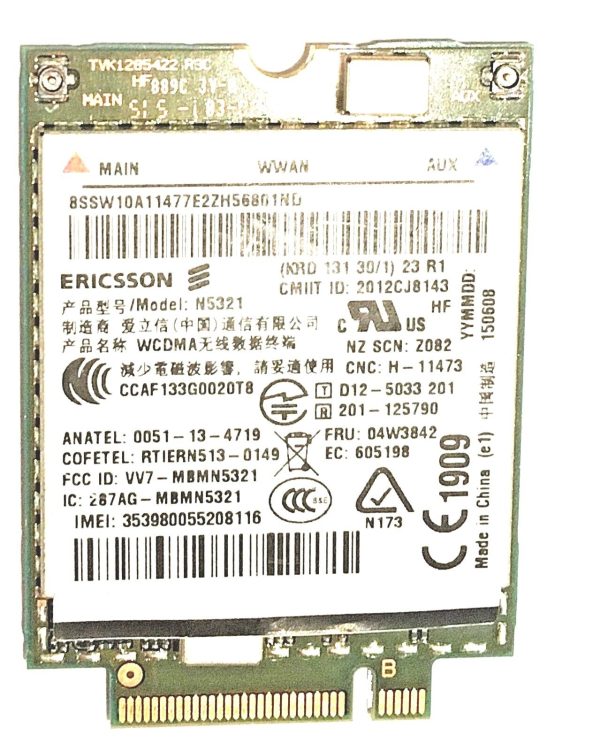 Lenovo Ericsson N5321 UMTS 0C52883 04W3823 L450 L550s T450 T450p W550s X250 Bulk Sale