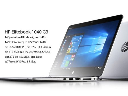 HP Elitebook 1040 G3 V1A81-D2 14   FHD i5-6300U 8GB 512GB-SSD-m.2 W7P  W10P Hot on Sale