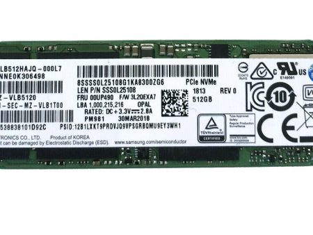 Samsung 512GB m.2 2280 SSD PCIe 3.0 NVMe Samsung PM981 neu bulk Hot on Sale