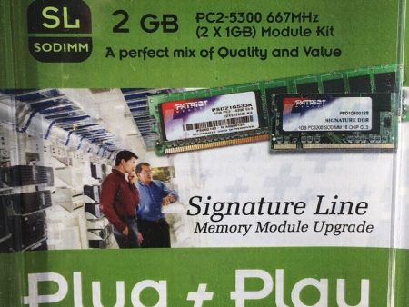 Patriot Memory 2x1GB Module kit PC2-5300 667MHz Sodimm Neu For Discount