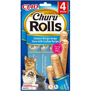 Katten snoepjes Churu Rolls Wraps Tuna & Scallop Online now