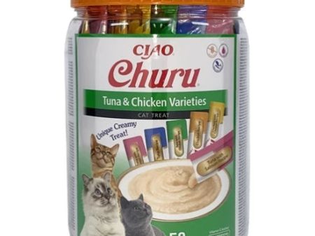 Katten snoepjes Inaba Churu Multipack Tuna & Chicken 50 stuks For Cheap