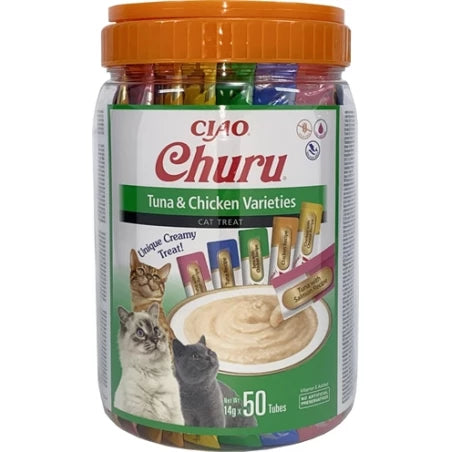 Katten snoepjes Inaba Churu Multipack Tuna & Chicken 50 stuks For Cheap