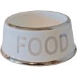 Hondeneetbak wit zilver ”FOOD” Supply