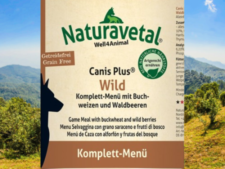 Naturavetal Canis Plus Compleet-Menu Wild met Boekweit en Bosbessen Online Hot Sale