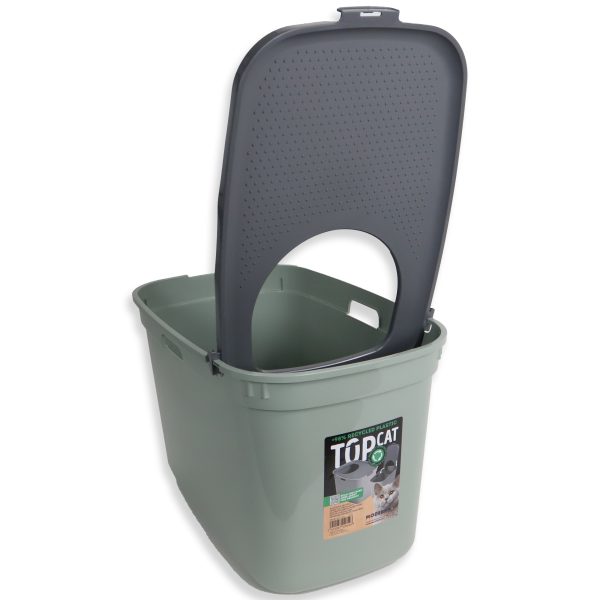 Kattenbak Moderna Kattentoilet Top Cat olive green dark grey Discount