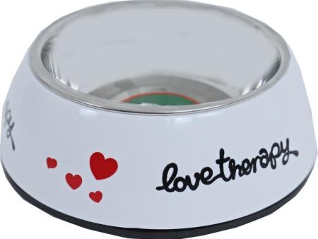 Katten voer water bakken Boon Katten Water Voerbak plastic RVS  Love therapy 14 Cm Fashion