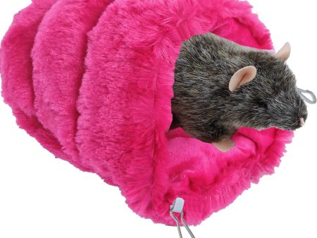 Hamster slaapzak pluche roze, 25 cm. Sale