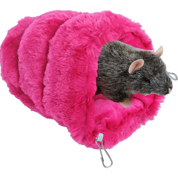 Hamster slaapzak pluche roze, 25 cm. Sale