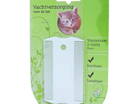 Vlooienkam Boon vachtverzorging kat vlooienkam 2-zijdig plastic, wit. on Sale