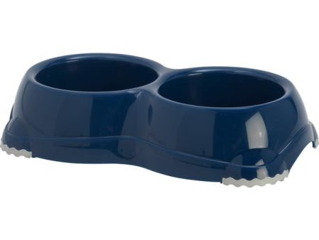 Honden Katten voer water bakken Boon Moderna plastic hondenbakken dubbel  Smarty   Blauw Online now