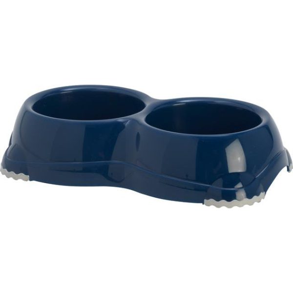 Honden Katten voer water bakken Boon Moderna plastic hondenbakken dubbel  Smarty   Blauw Online now