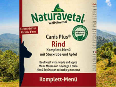 Naturavetal Canis Plus Compleet-Menu Rund Met Koolraap en Appel Online Sale