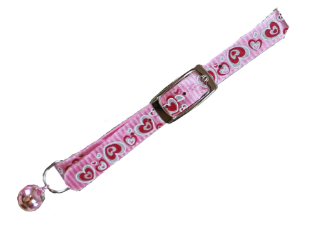 Katten halsbanden  Volwassen Boon Kattenhalsband nylon hartje, roze Discount