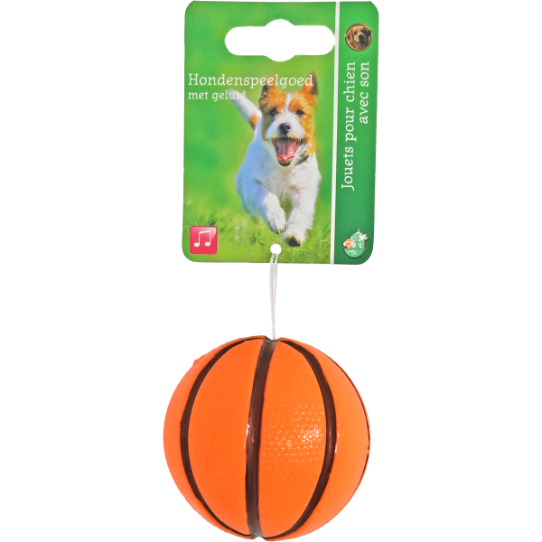 Honden speelgoed Boon hond speelgoed basketbal TPR met piep oranje 6 of 8 cm Online