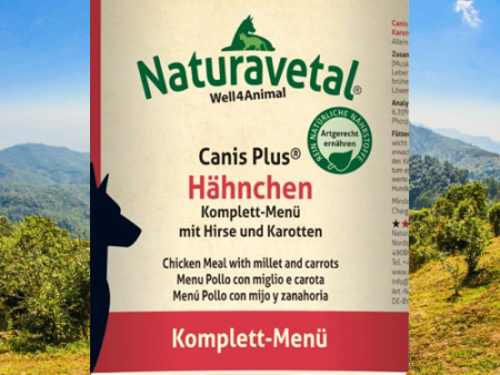 Naturavetal Canis Plus Compleet-Menu Kip met Gierst en Wortel Hot on Sale