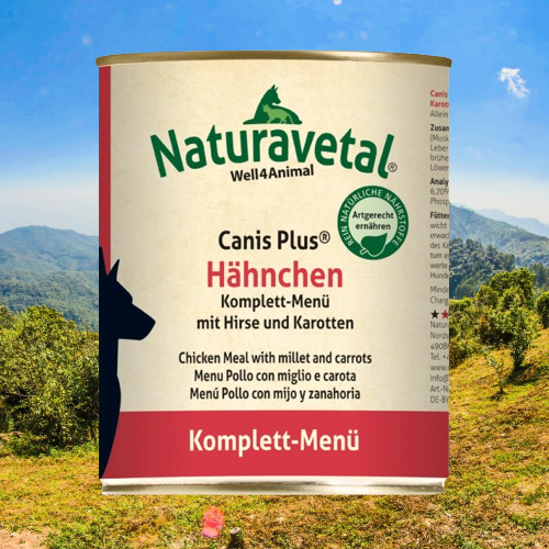 Naturavetal Canis Plus Compleet-Menu Kip met Gierst en Wortel Hot on Sale