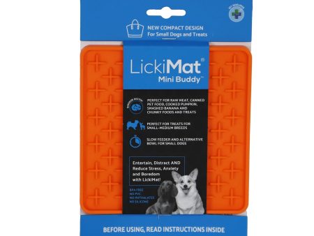 Schrokbak Honden voeding bak  Mat hond Lickimat likmat mini buddy hond oranje 15cm Online