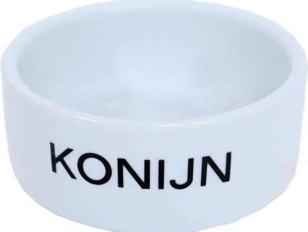 Konijnen-eetbak steen wit, Ø 12 cm. Online Hot Sale