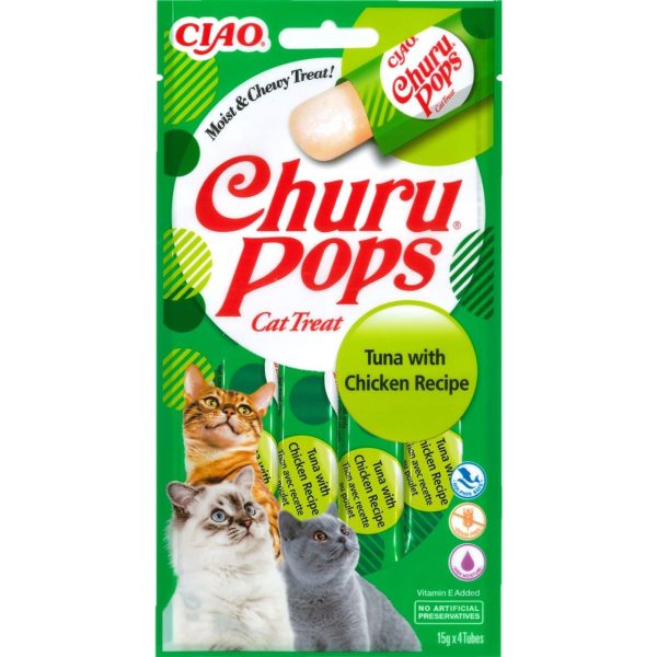 Katten snoepjes Churu Pops tonijn met kip Fashion