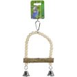 Vogelspeelgoed Boon schommel hout + houten kralen + bel 22cm Online