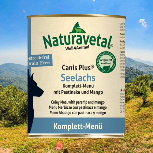 Naturavetal Canis Plus Compleet-Menu Koolvis met Pastinaak en Mango Supply