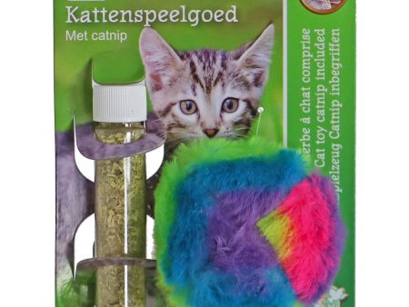 Kattenspeelgoed Boon kattenspeelgoed regenboogbal met catnip vulbaar 7cm For Cheap