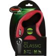 Flexi rollijn CLASSIC tape M, 5 meter rood. Discount