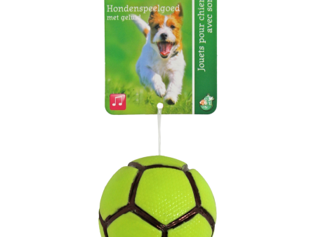 Honden speelgoed Boon hond speelgoed basketbal TPR met piep groen 6 of 8 cm Fashion