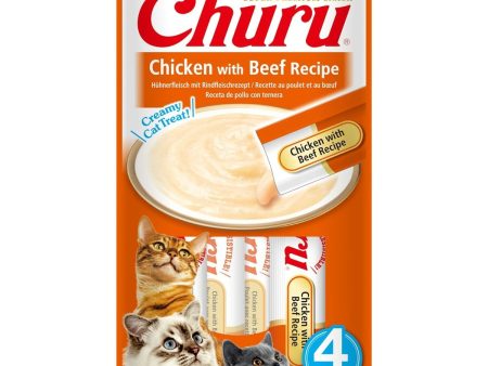 Katten snoepjes Churu Puree Kip met Rund Sale