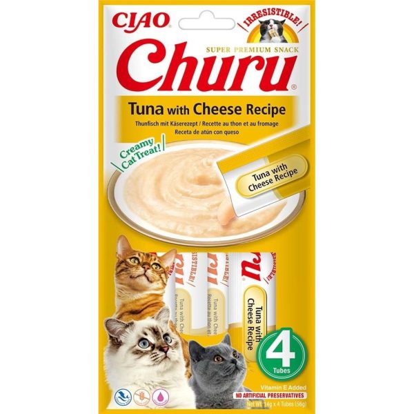 Katten snoepjes Churu Puree tonijn met kaas Sale