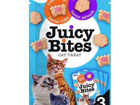 Katten snoepjes Juicy Bites Sint-jakobsschelp en krab  ( Verpakt 3 zakjes x 11,3 gram ) Hot on Sale