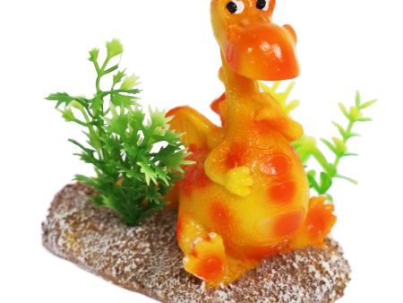 aquarium decoratie Boon aqua deco ornament draak oranje 8cm Fashion