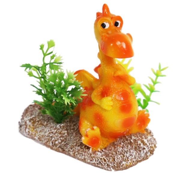 aquarium decoratie Boon aqua deco ornament draak oranje 8cm Fashion