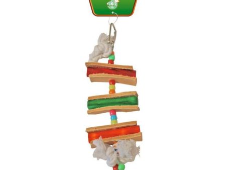 Vogelspeelgoed houten ladder met leer en bel, 19 cm. Online Hot Sale