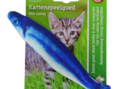 Kattenspeelgoed Boon kattenspeelgoed haring+catnip+bel blauw 15 cm Hot on Sale